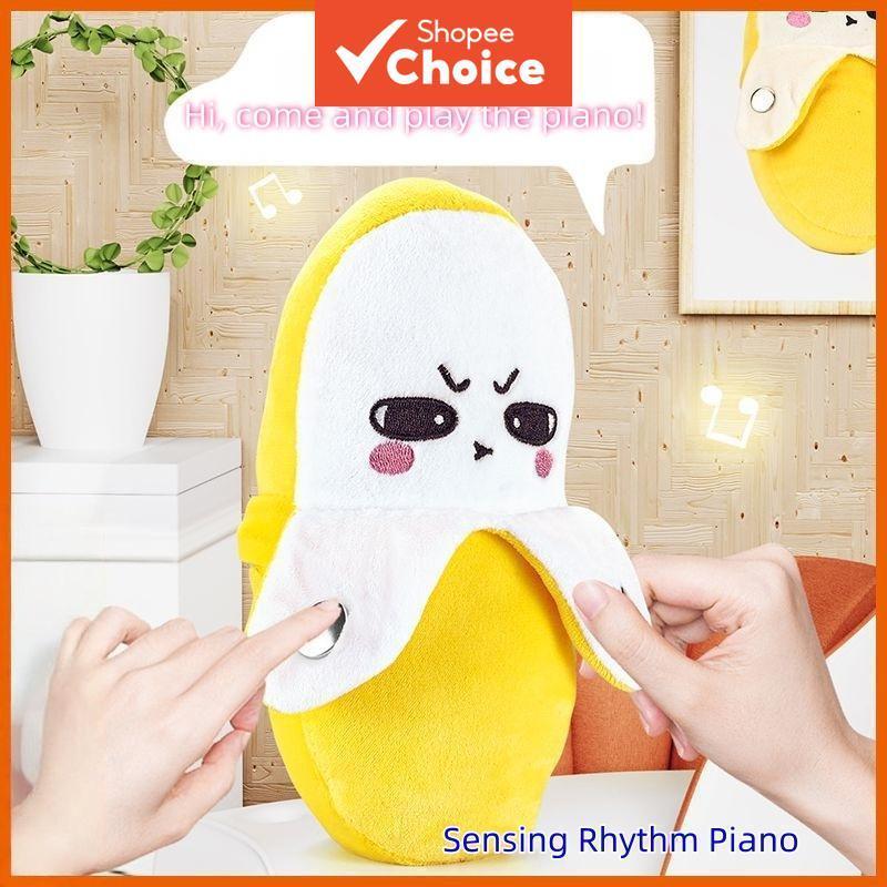 Piano De Batida De Indução De Frutas-Brinquedo De Pelúcia De Ritmo Em Forma De Banana Com Música Criativa Presentes Para
