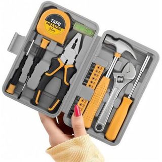 Kit De Ferramentas Básicas De 20 Unidades , Conjunto Domésticas Compactas Com Mini Caixa , Ideal Para Reparos Domésticos