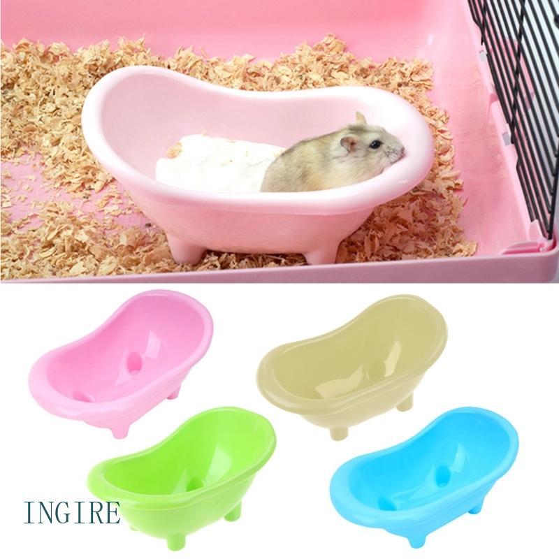 ING Banheira Banho Para Animais Estimação Caixa Areia Rato Hamster Brinquedo