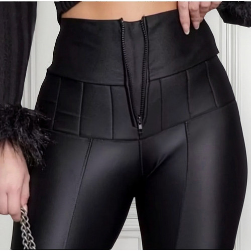 Calça Lipo Hiper Power Chapa Barriga Costura Dupla Suplex Power+Poliamida Bolsos ZERO TRANSPARÊNCIA