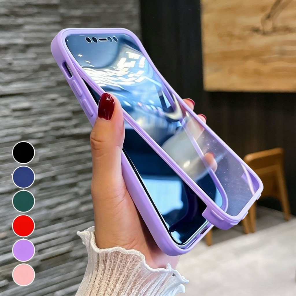 360 ° Capa De Telefone De Corpo Inteiro Para iPhone 18 17 16 15 14 13 12 11 Pro Max Air 17E 16E Plus Transparente Frente