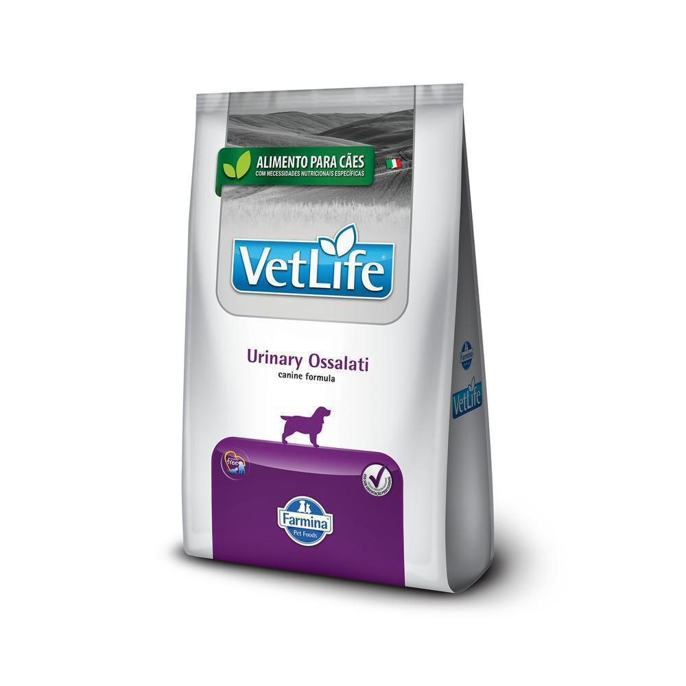 Ração Vet Life Urinary Ossalati para Cães Adultos de Todas as Raças 2Kg Farmina 