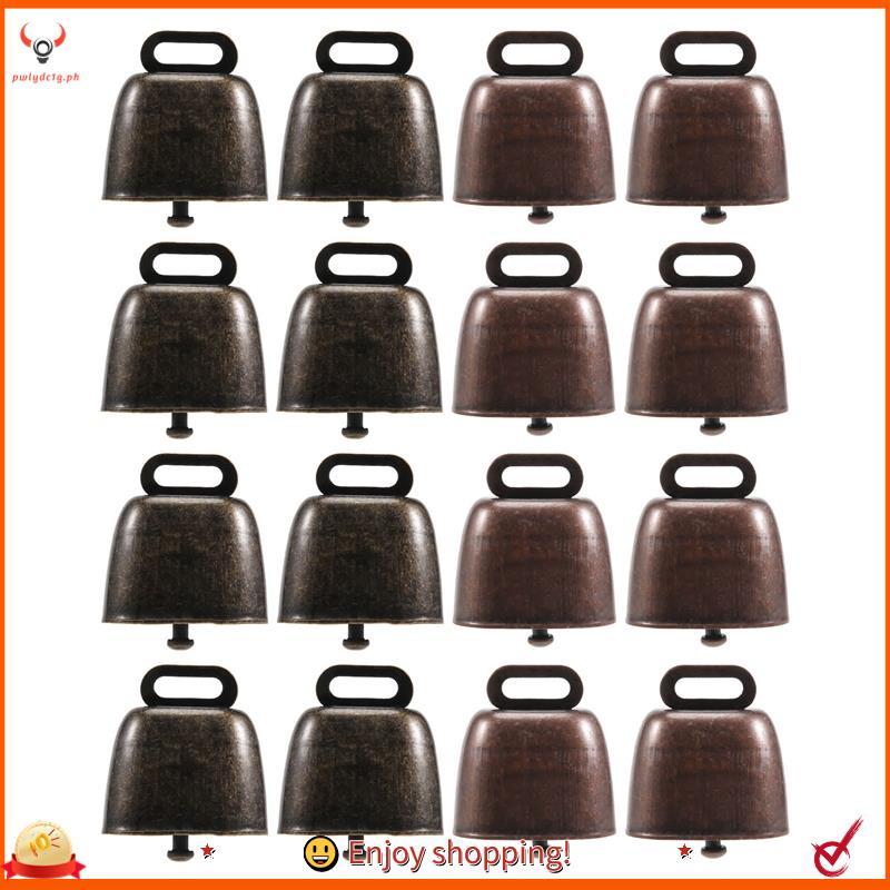 [edwiin77] 16 Pcs Vaca Cavalo Ovelha Pastando Sinos De Cobre Pequenos Latão Gado Cabra Fazenda Sino Alto De Longa Distân