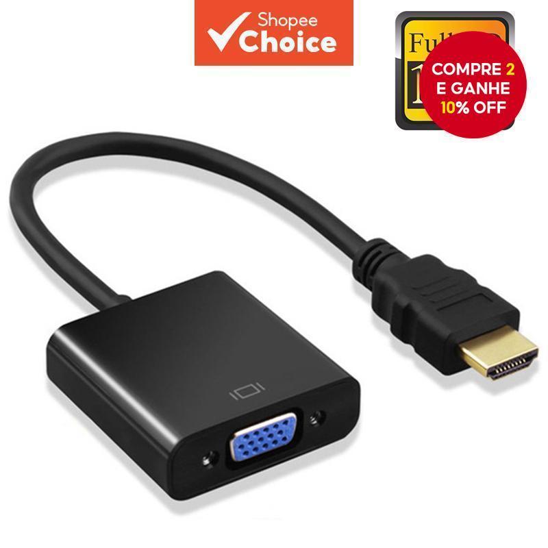 [Shopee Choice] Adaptador HD 1080P HDMI Para VGA Conversor Analógico Digital PC Laptop Tablet