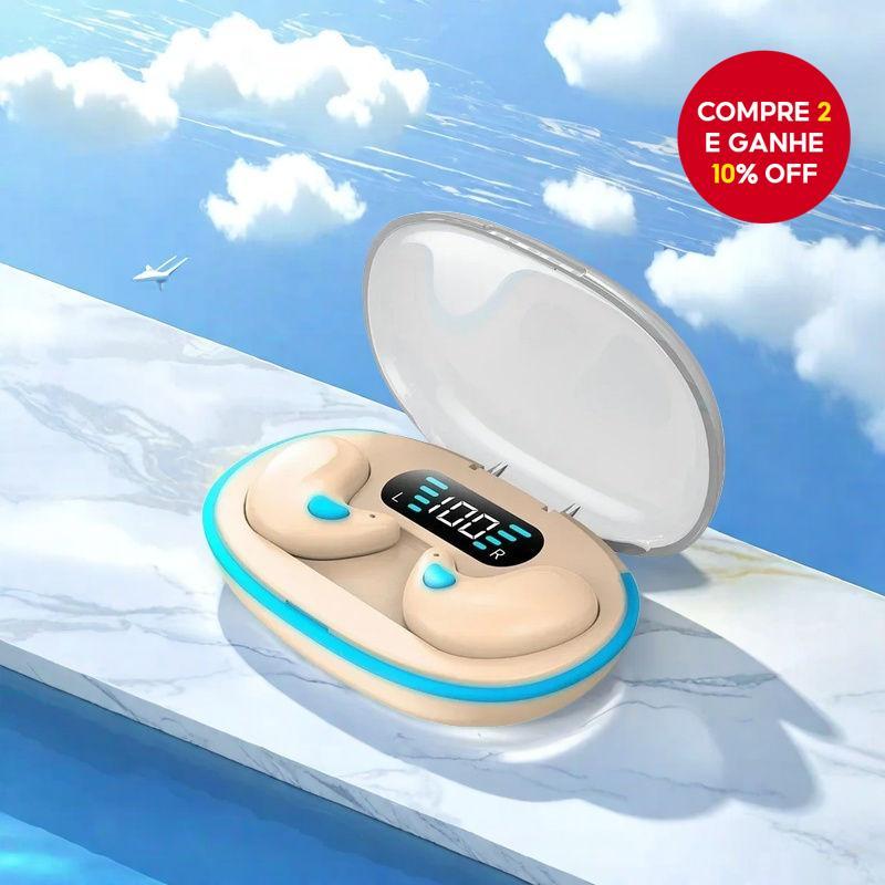 Fones de ouvido sem fio X55 Sleeping Earbuds, mini fones TWS com redução de ruído, estéreo e design discreto.