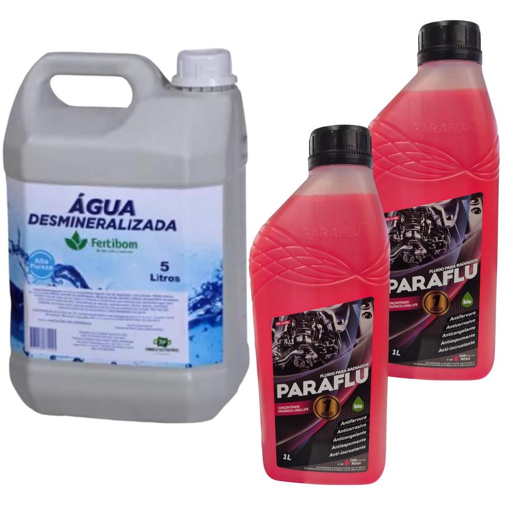 KIT AGUA DESMINERALIZADA E ADITIVO PARA RADIADOR CONCENTRADO em Oferta na Shopee