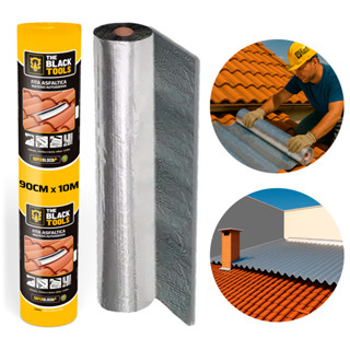 Fita Asfáltica Vedatudo 90cm Rolo C/ 10m Dryko Alumínio em Oferta na Shopee