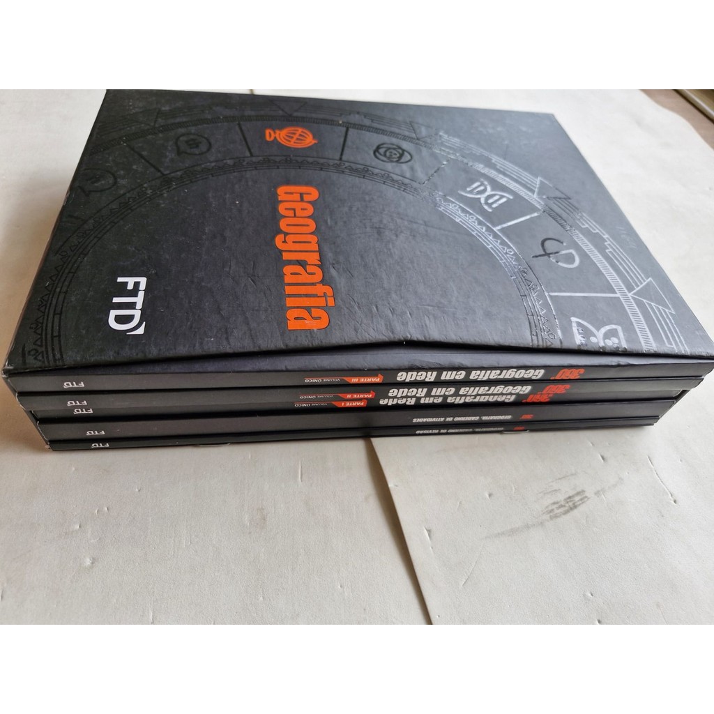 LIVRO, KIT(6), 360° GEOGRAFIA, BOX COMPLETO, FTD, EXCELENTE ESTADO