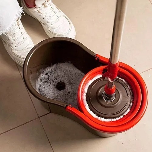 Mop Giratório Esfregão Parede Cerâmica Vassoura Refil Balde Rodo Limpeza Piso Chão Casa Cozinha