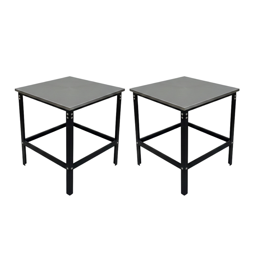 2 Mesas Inox Auxiliar Multiuso 70cm Cozinha Área De Serviço