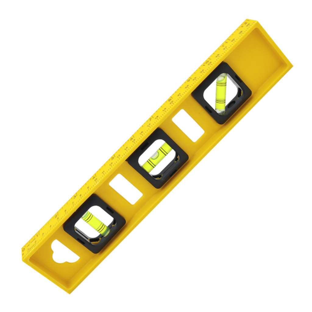 Nível Régua Prumo 30cm Plástico Construção 3 Bolhas