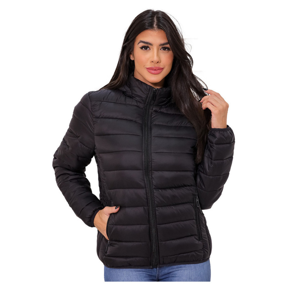 Jaqueta Puffer Feminina Bobojaco Casaco Gominho Nylon Impermeável Quentinha
