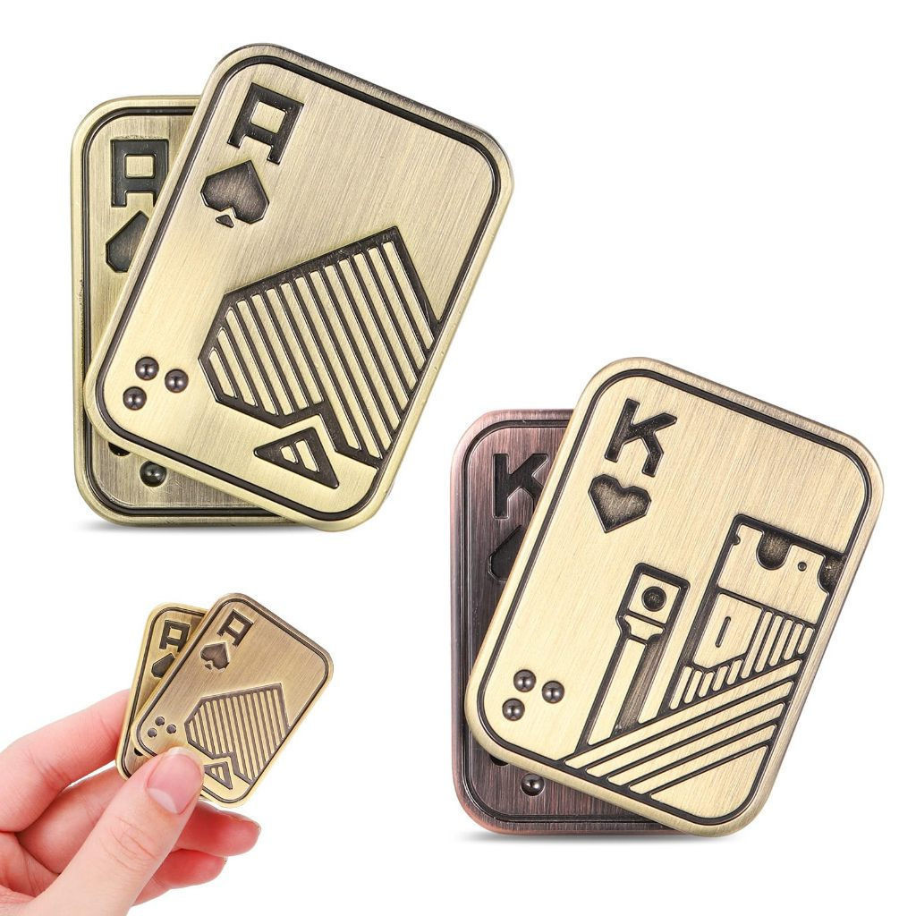 EDC Push Slider Metal Fidget Anti Estresse Brinquedos Adultos Dedo Spinner Poker Aliviar Ansiedade Brinquedo Portátil Po