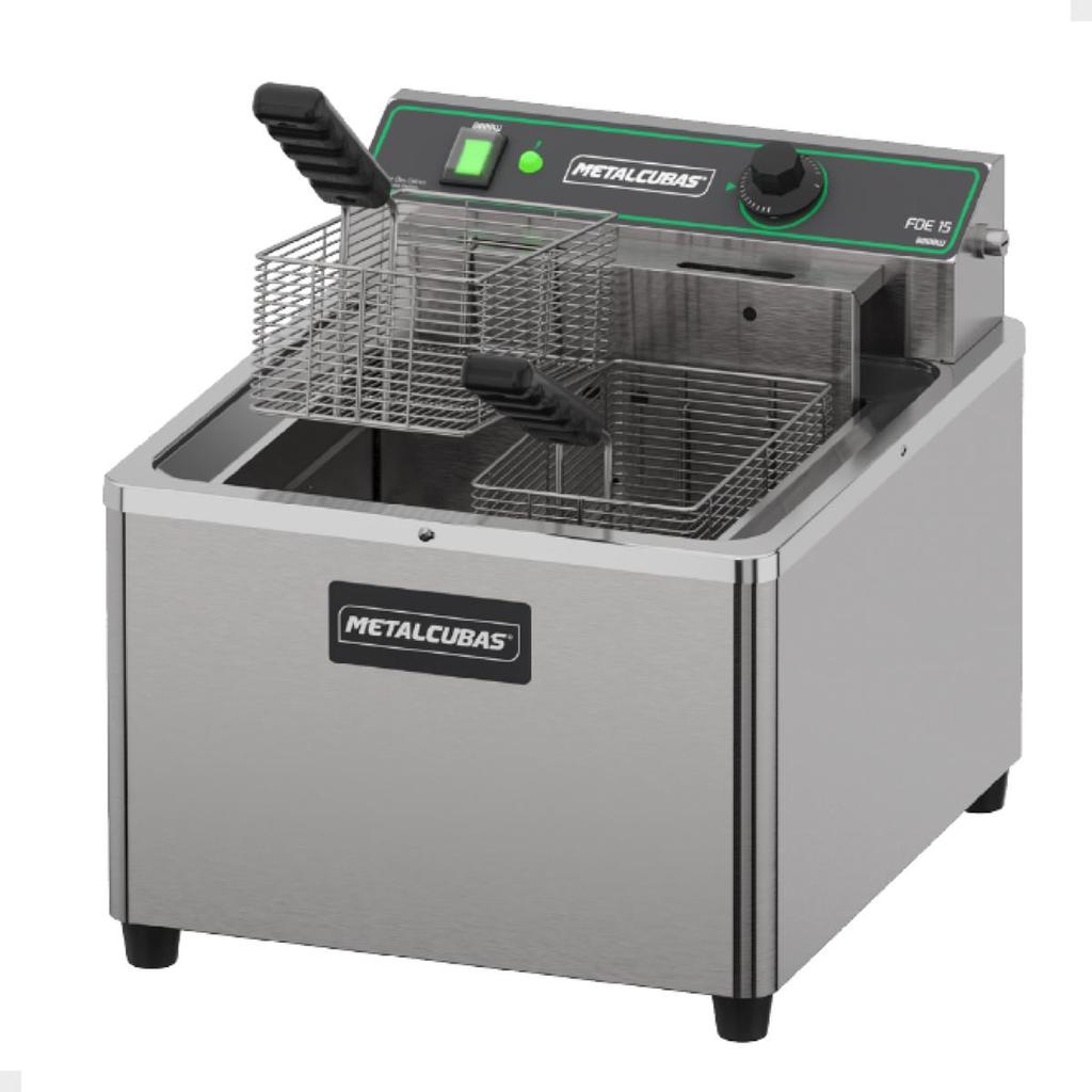 Fritadeira Zona Fria de Óleo FOE 15 M CP 8000W Metalcubas
