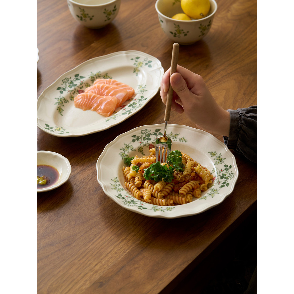 Siyue prato de café da manhã francês, prato de cerâmica para macarrão, prato de sopa doméstico de alto valor, prato requ
