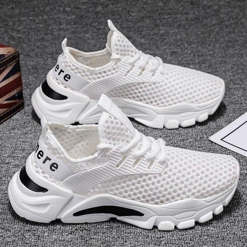 Sapatos masculinos de verão respirável sapatos únicos sapatos de rede tênis de malha oco Casual leve sapatos finos corre