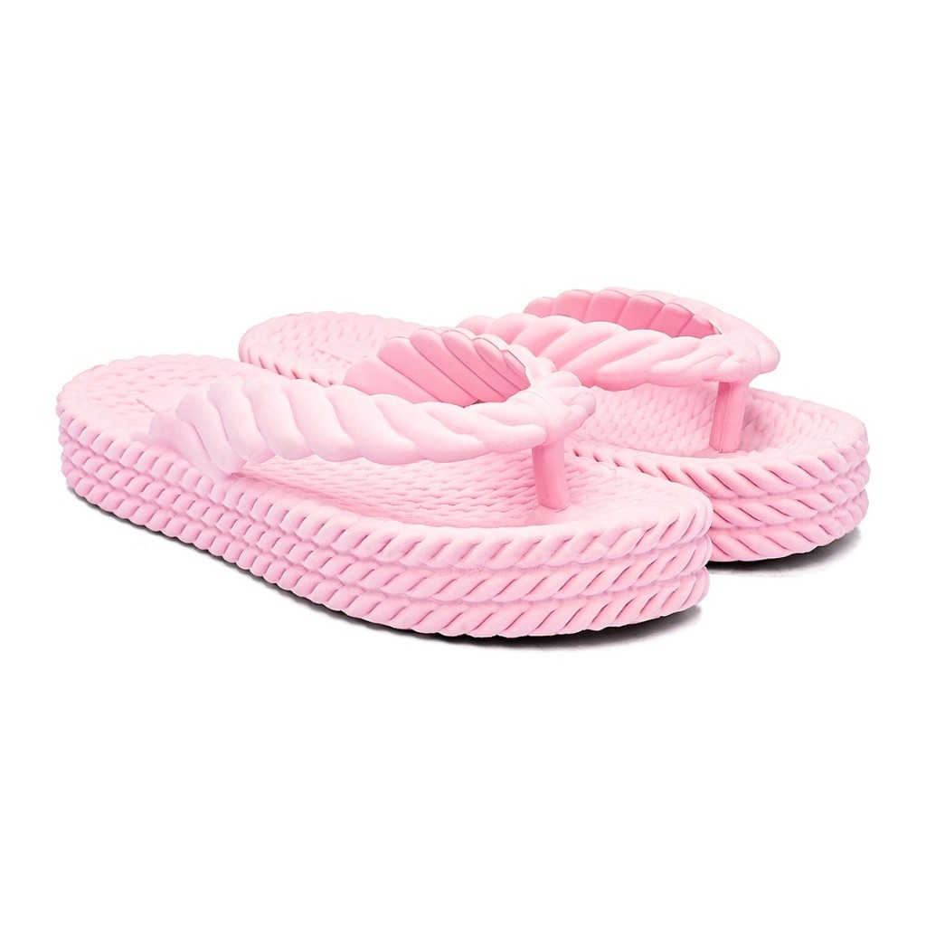 Chinelo Slide Papete Trançado Feminino Plataforma Nuvem Macio Leve Confortável Verão EVA Antiderrapante Flatform Adulto