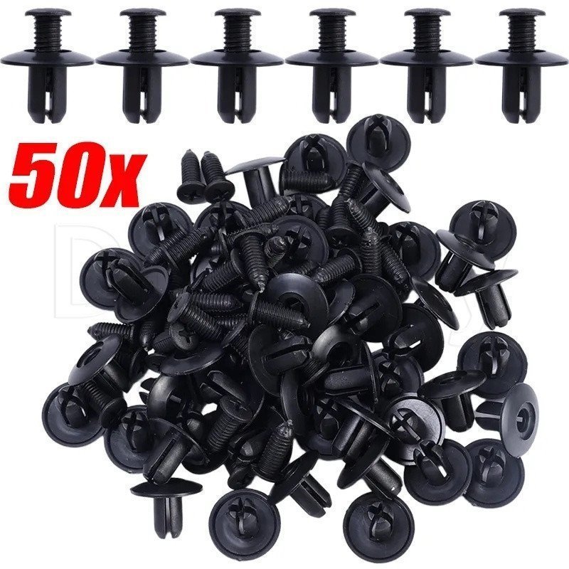 Fender 50Pcs Universal Automóvel Fixador De Fivela De Parafuso Para Automóveis/Plástico 8mm Painel De Guarnição De Porta
