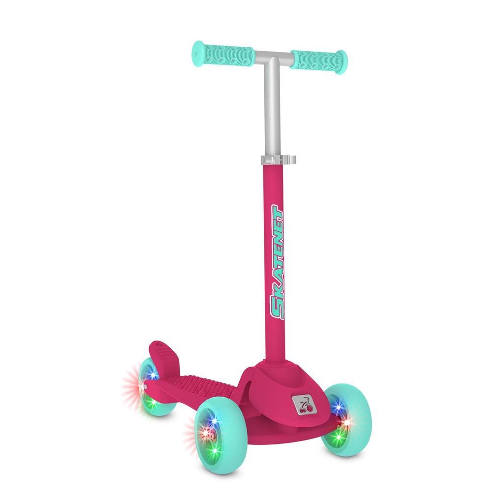 Skatenet Infantil Led Ajustavel Rosa Bandeirante