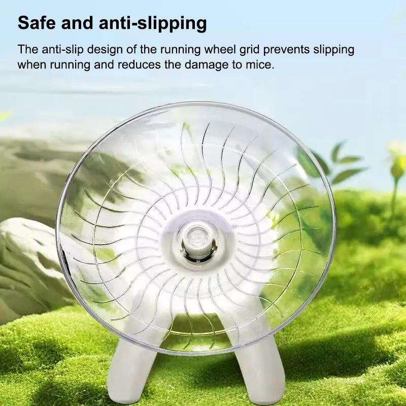 [largeloohg] Hamster Correndo Disco Brinquedo Esporte Silencioso Transparente Pequeno Animal De Estimação Rotativo Joggi