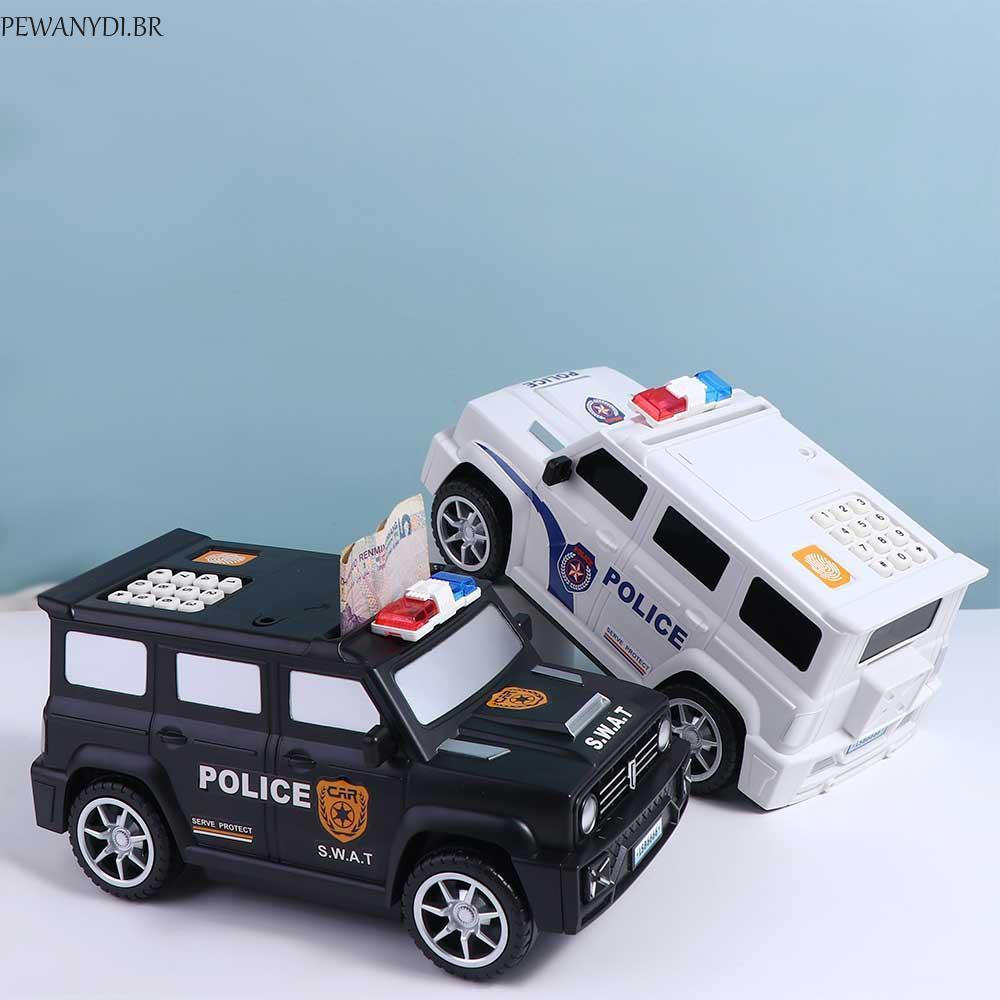 PEWANYDI Caixa De Dinheiro Senha Atm Moeda Pode Crianças Brinquedos Impressão Digital Swat Modelo De Carro