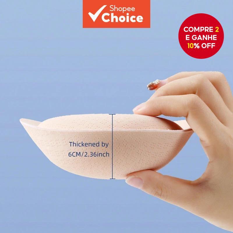 Almofadas De Sutiã Ampliadas Com Copo Engrossado De 6 Cm Para Seios Pequenos , Removíveis E Laváveis