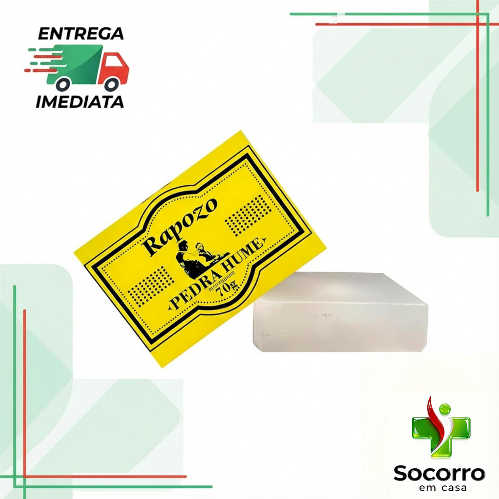 Pedra Hume Tradicional Hipoalergênica Rapozo Tablete 70g