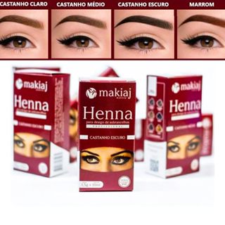 Henna p/ Sobrancelhas Makiaj Castanho Claro Médio Escuro Ruivo Loiro Preto em Oferta na Shopee