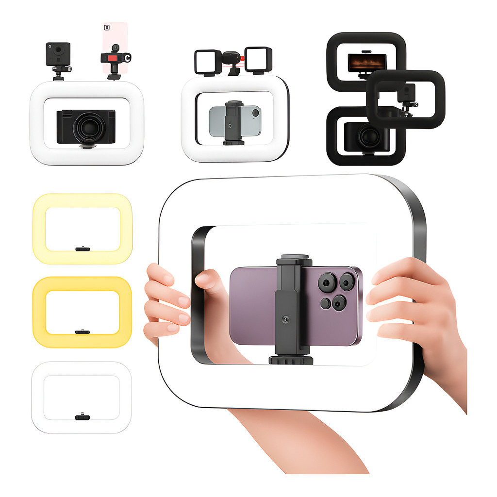 Ring Light Led Portátil Para Celular Anel De Luz 35w 3 Cores