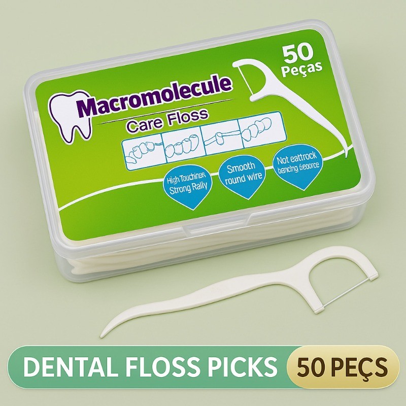 Kit 50 / 150 / 300 Fio Dental Infantil em Formato de Arco – Ultra Fino para Limpeza Eficaz