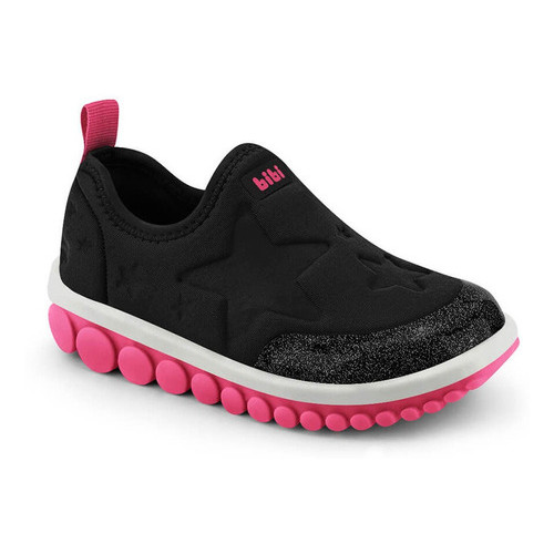 Tênis Infantil Feminino Bibi Roller 2.0 Preto Hot Pink