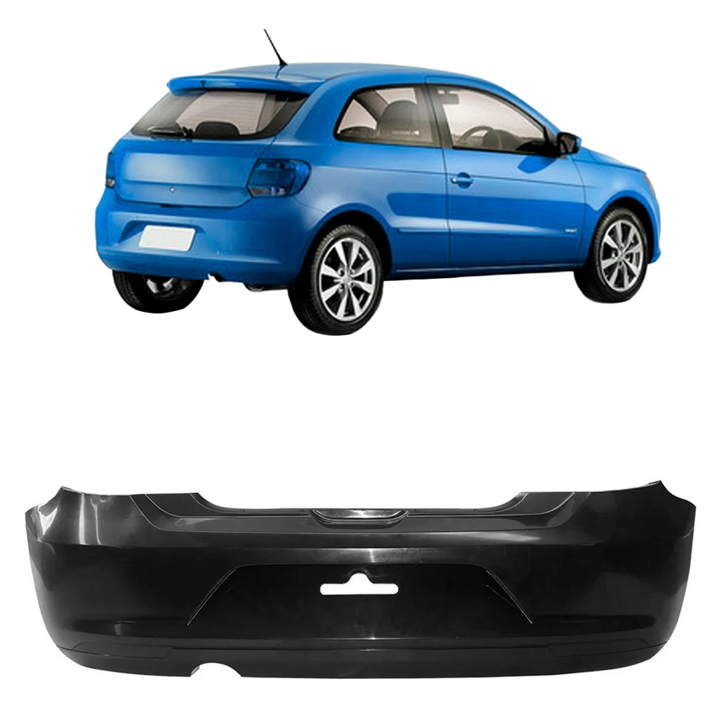 Parachoque Traseiro Gol G6 2013 2014 2015 2016 Suporte Metal Preto Liso