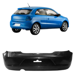 Parachoque Traseiro Gol G6 2013 2014 2015 2016 Suporte Metal Preto Liso