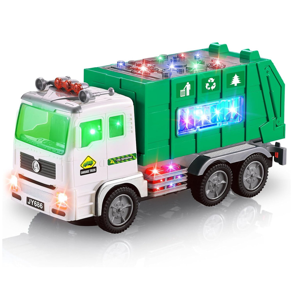 Caminhão Coletor De Lixo Bate Volta Com Luz E Som Brinquedo Infantil Educativo Divertido Kizumba em Oferta na Shopee