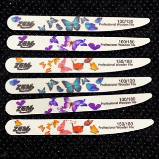 KIT C/25 Lixa Fina Decorada BORBOLETA Para Unha Lavável ZEM HM-0627 em Oferta na Shopee
