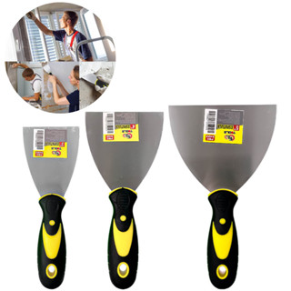 Kit Espátulas De Aço 3 Unidades Cabo Emborrachado em Oferta na Shopee