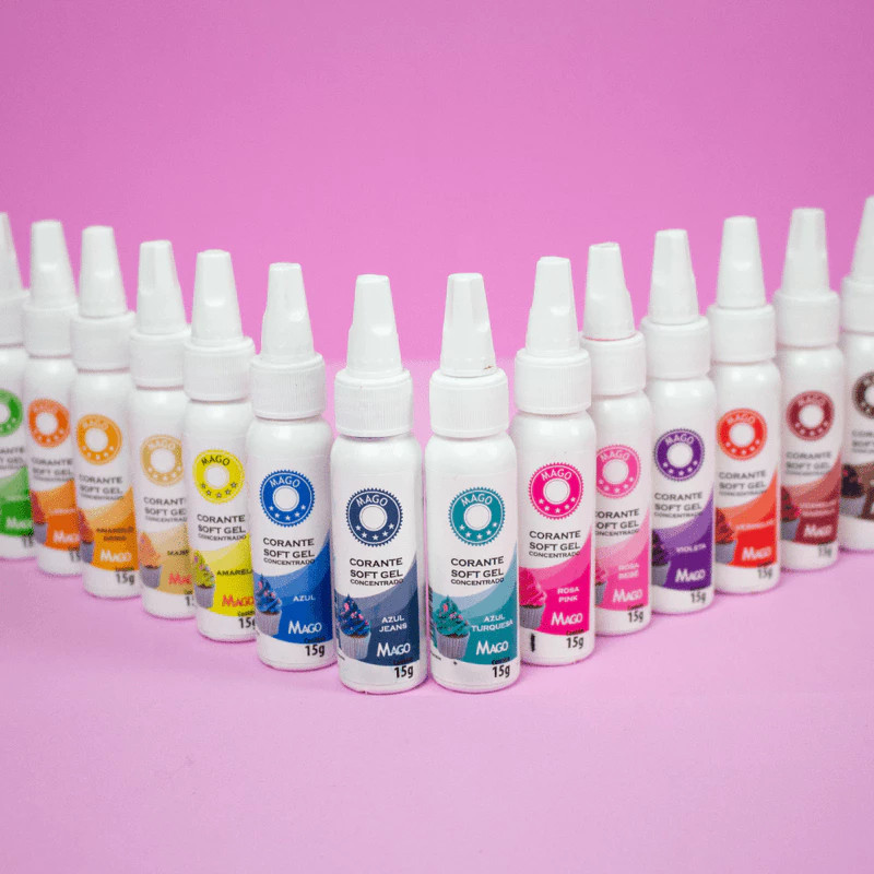 Corante Soft Gel Concentrado 15g Mago - Escolha a Cor - Bolos, Doces e Chantilly em Oferta na Shopee