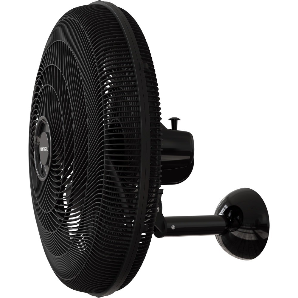 Detalhes do Ventilador de parede 50 cm plástico oscilante preto - NEW - Ventisol