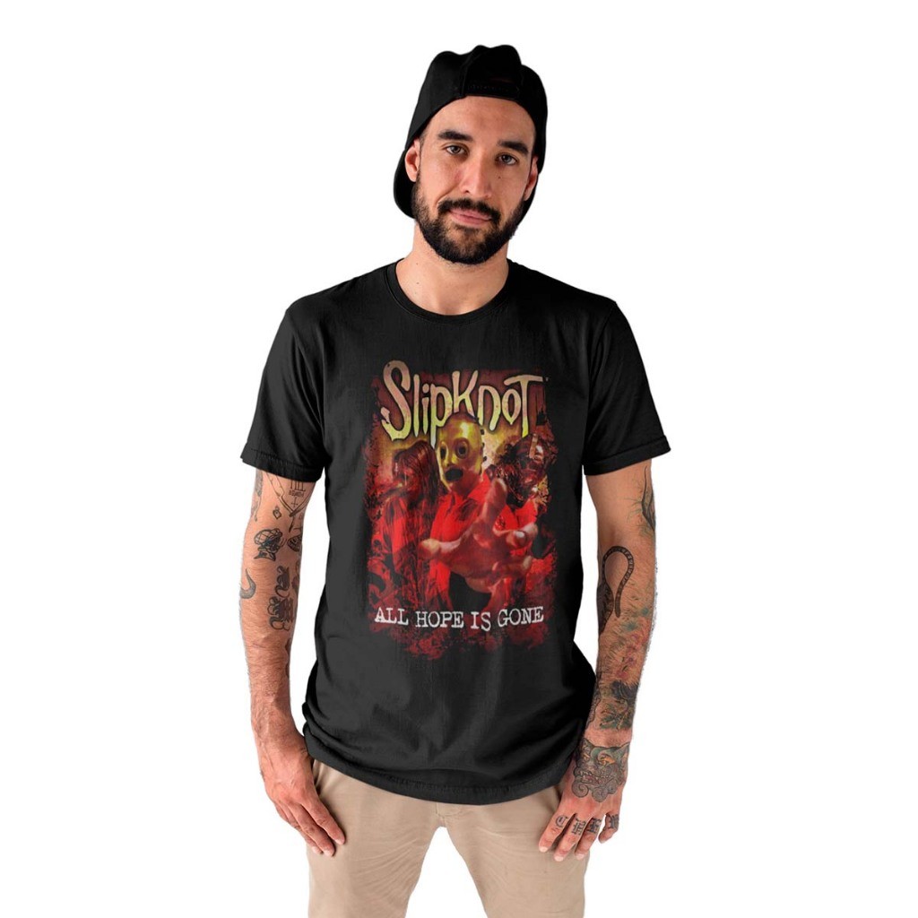 Camiseta Rock Punk Slipknot All Hope is Gone Slipknot MD2 Algodão Premium Unissex