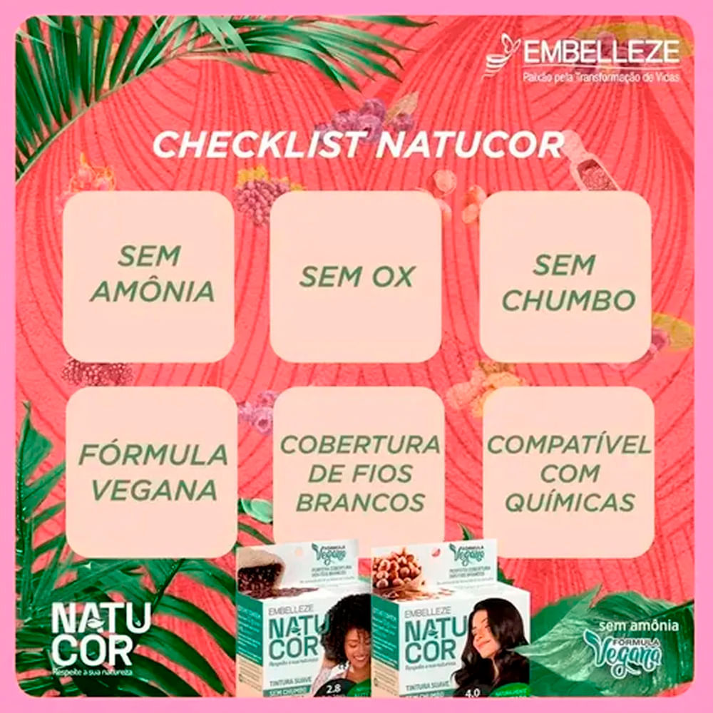 Detalhes do Tintura Em Pó Natucor Preto Intenso 1.00