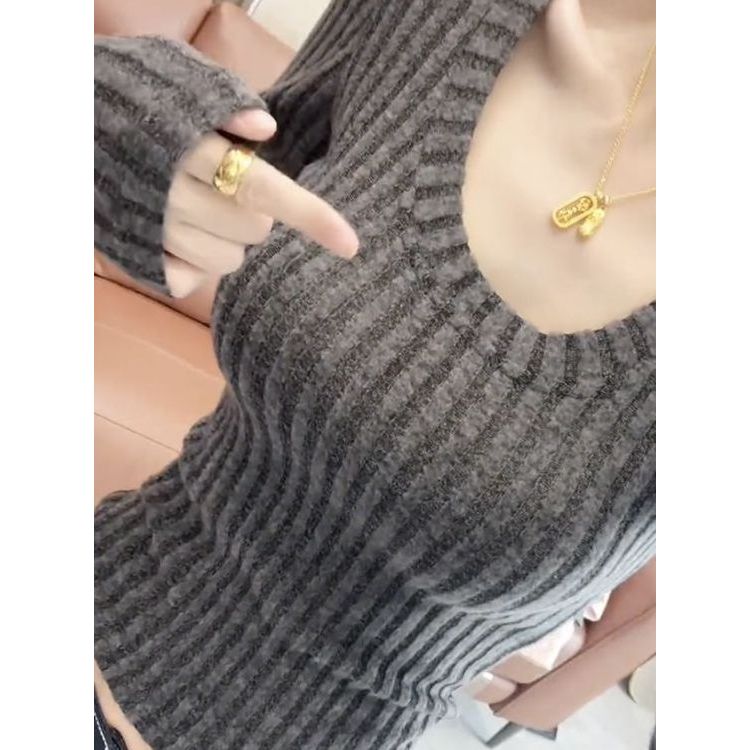 2026 outono inverno novo estilo estilo coreano luz estilo maduro fino-ajuste camisa de fundo de malha feminina estilo oc