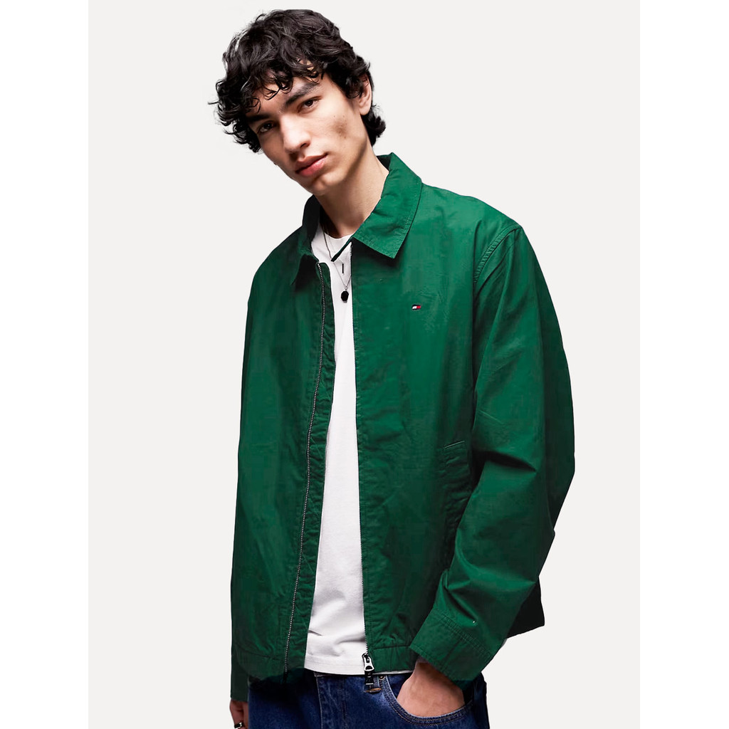 Jaqueta Tommy Hilfiger Masculina Regular Cotton Ivy Verde Escuro