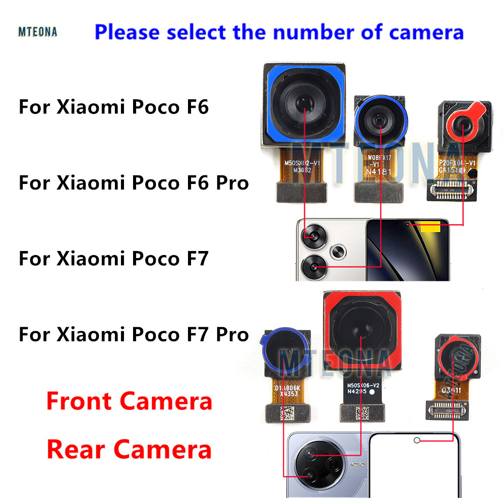 Câmera Frontal Traseira Para Xiaomi Poco F6 F7 Pro Selfie Principal Ampla Telefo