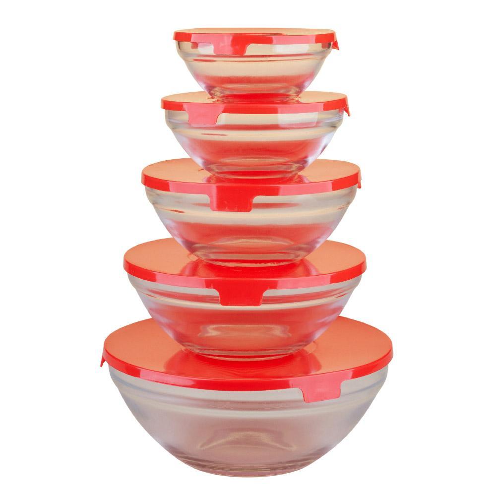 Imagem Conjunto 5 Potes de Vidro Cazza Classic