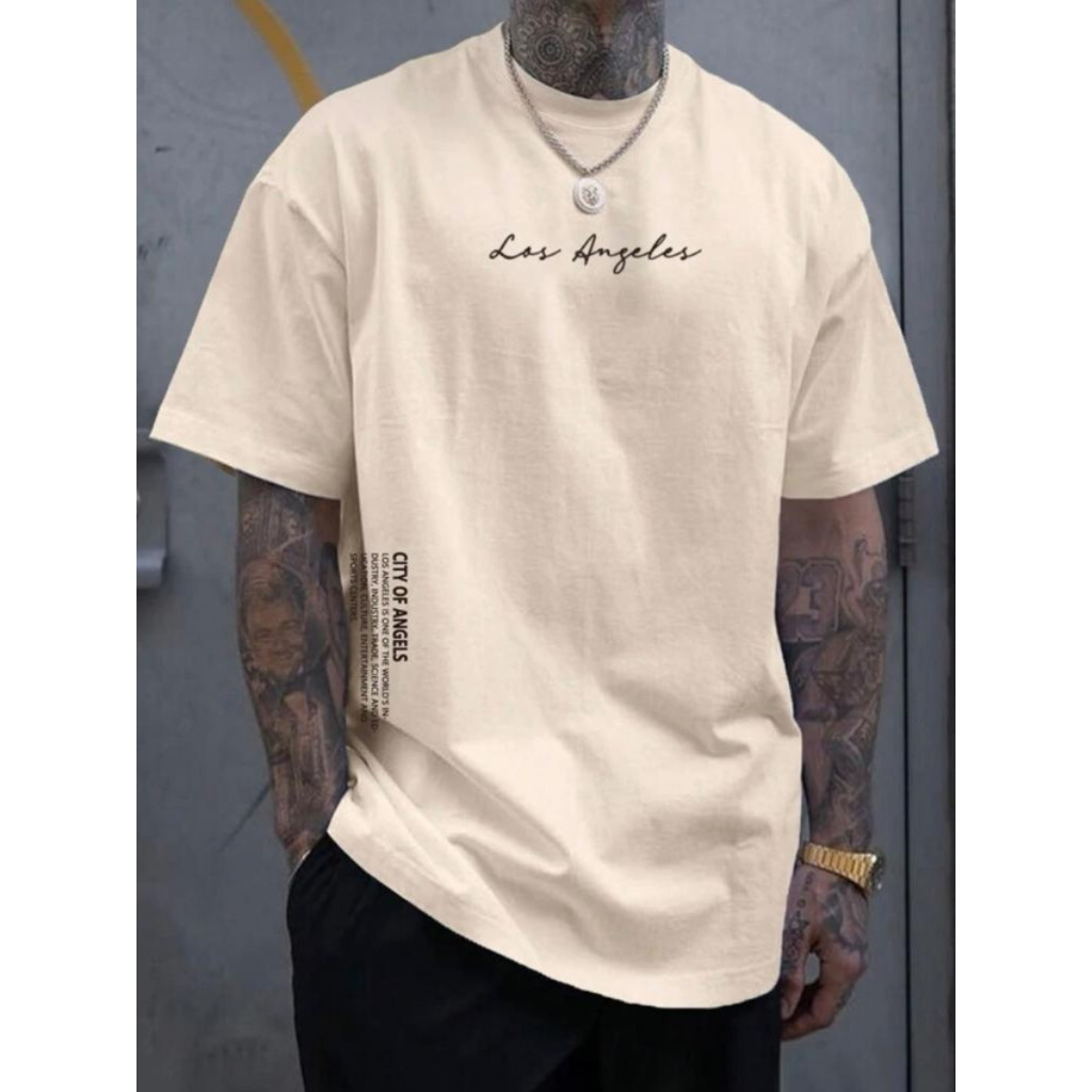 Camiseta Premium Masculina Los Angeles 100% Algodão Lançamento, Camiseta Masculina, Camisa Adulto