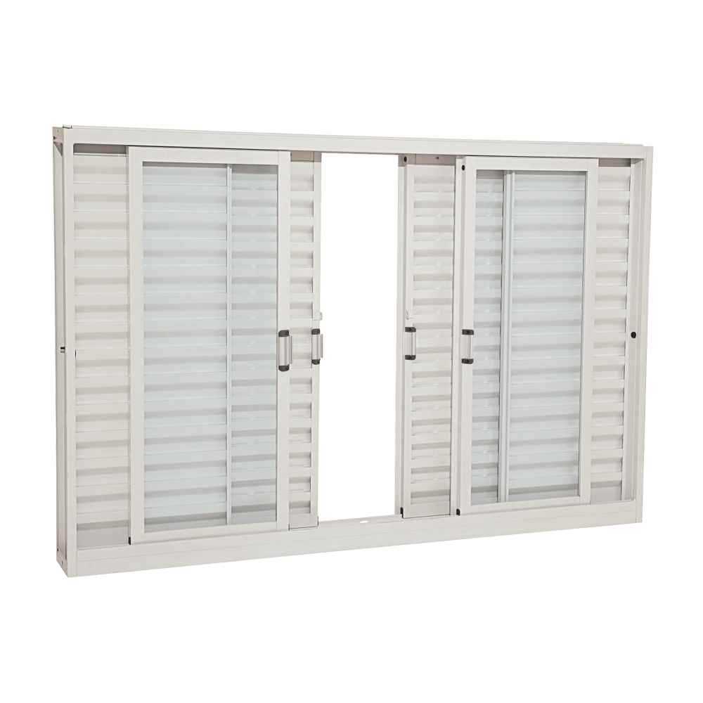 Janela Veneziana em Aço 120 x 200 x 12 cm 6 Folhas Pratika Sasazaki