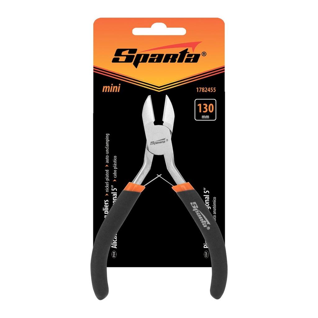 Mini Alicate Corte Diagonal 5'' (130mm) Niquelado Sparta