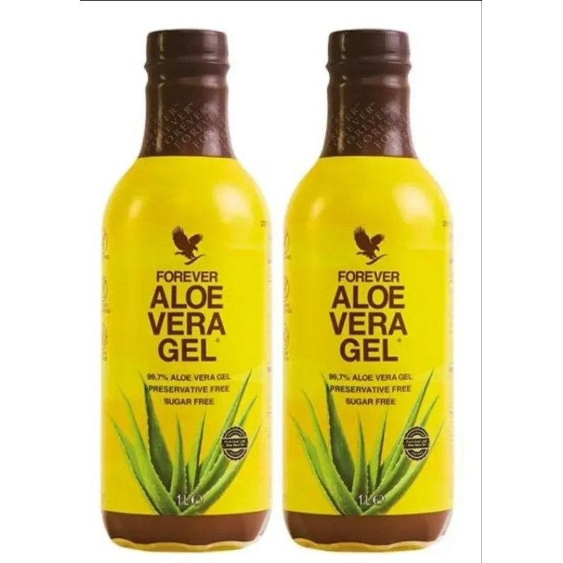 KIT  com 2 sucos Aloe Vera Gel Forever Garrafa Nova
