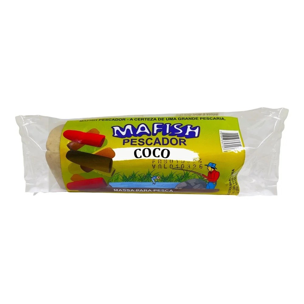 KIT MASSA PARA PESCA MAFISH PESCADOR COCO 200G