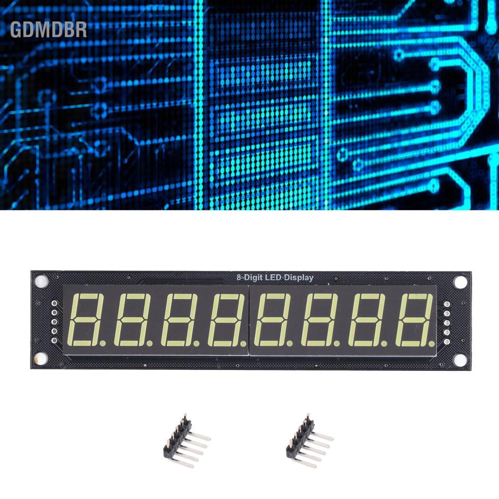 Gdmdbr Display de segmento de LED Tubo de 8 dígitos 5V Placa transparente Curcuit PCB 74HC595 Driver com cabeçalho de